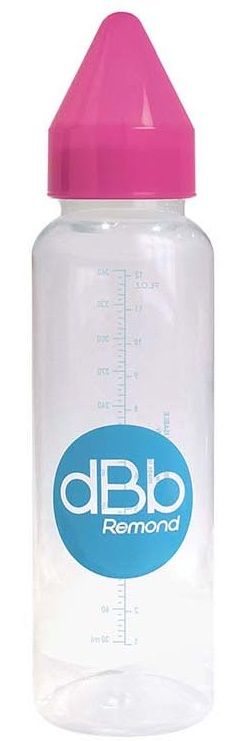 DBB Remond Detská fľaštička PP 360 ml, silikónový cumlík 4+ mes. ružová